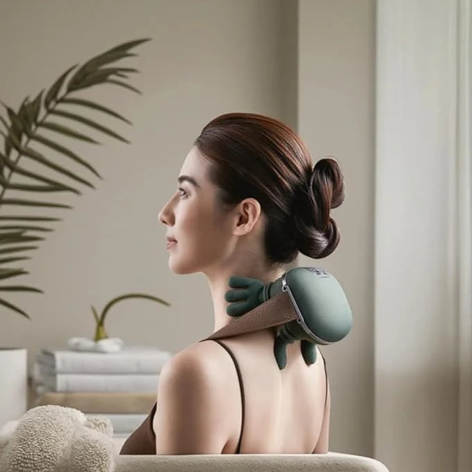 LAKEEN Upgrade 4D Neck and Shoulder Massager with Heat, Wireless Portable Bionic Massage with Real Human Hand Kneading, Neck Massager for Pain Relief Deep...