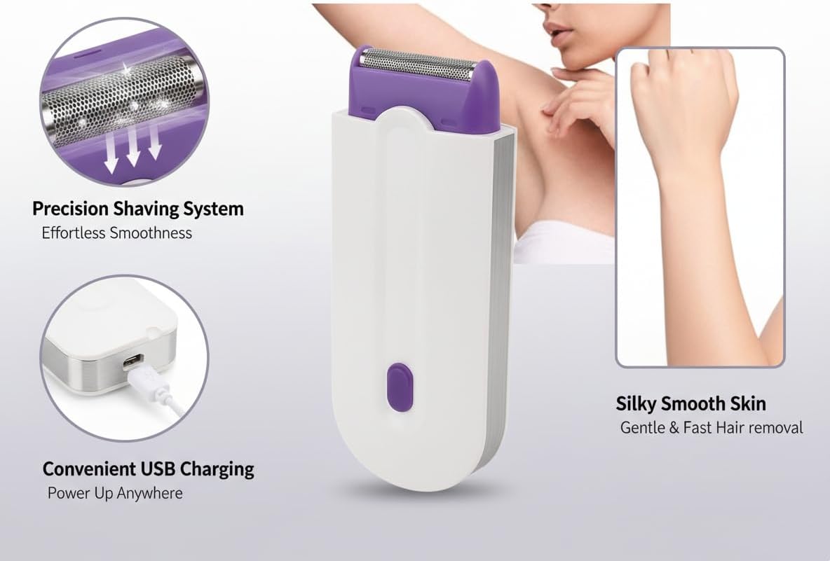 Women Laser Rechargeable Epilator Remover Smooth Touch Hair Removal Instant Pain Free Razor Sensor- Light Technology Hair Remove