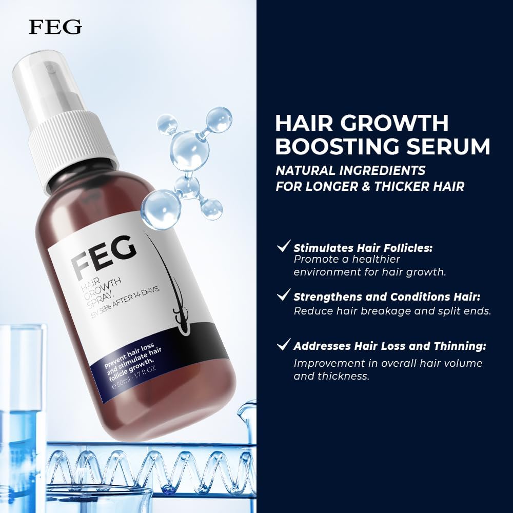 🌿 FEG Plus Hair Growth Spray – Scalp Nourishing & Hair Strengthening Formula
