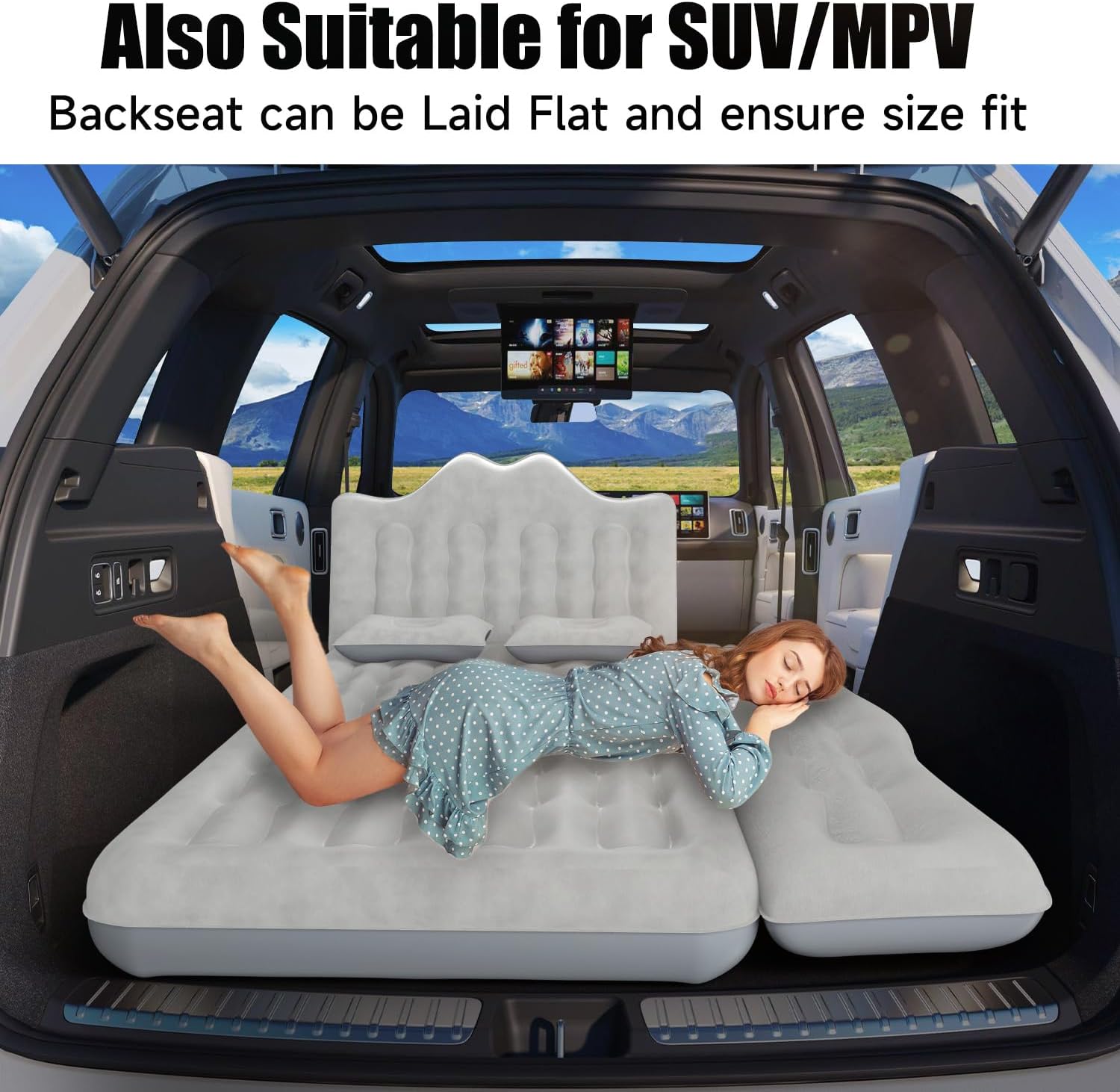 Car Back Seat Air Mattress – Comfortable Inflatable Travel Bed for Road Trips