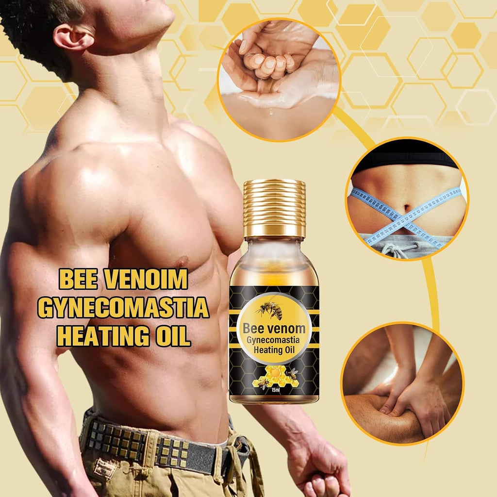 🔥 Men Therm Bee Venom Heating Oil – Chest Firming & Massage Care (15ml)