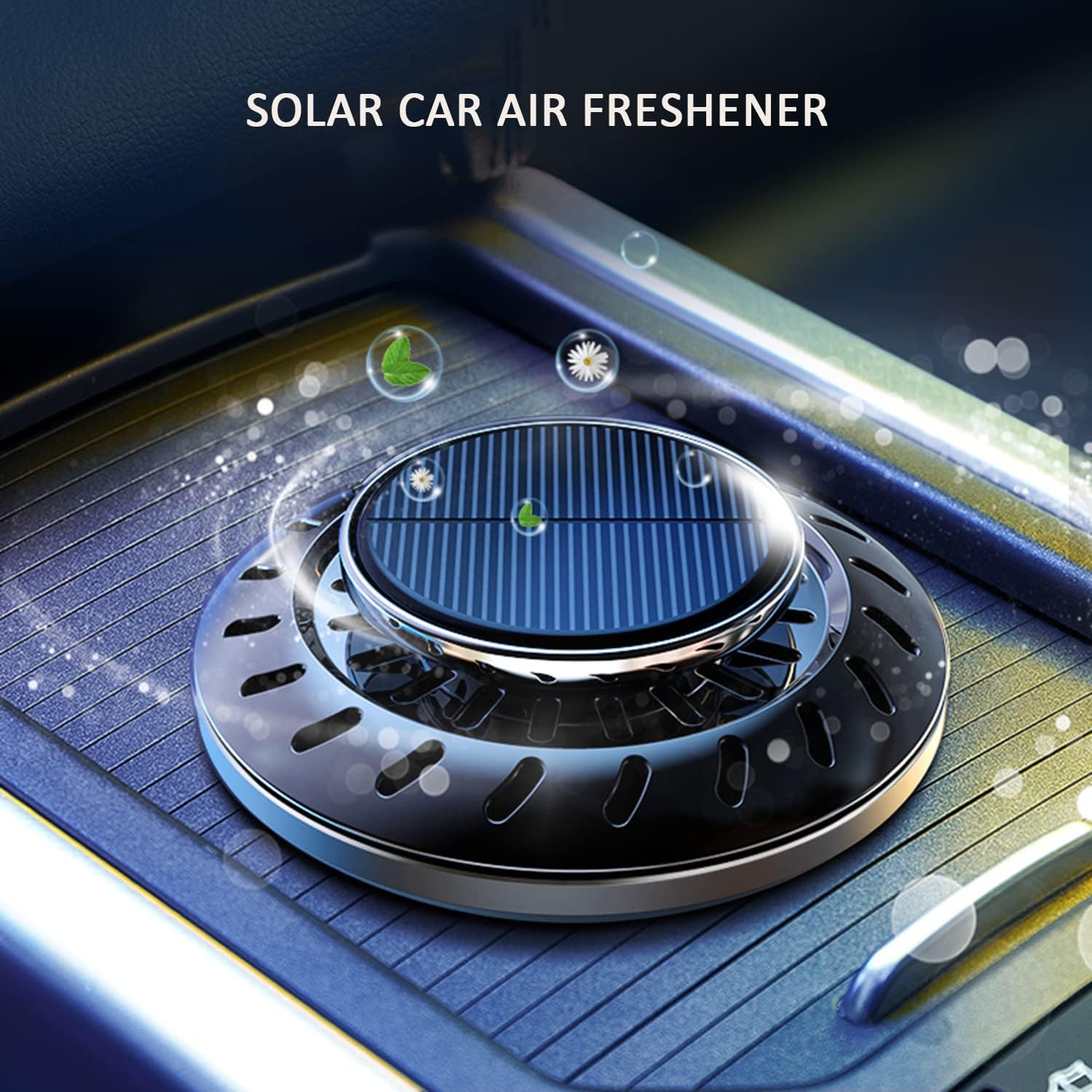 JIN GE Car Solar Vortex Aromatherapy – Solar-Powered Car Air Freshener & Fragrance Diffuser