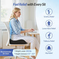 🪑 Ergonomic Memory Foam Seat Cushion – U-Shaped Tailbone & Back Support