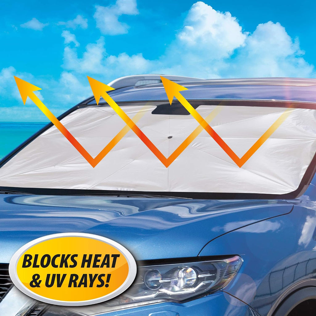 ☀️ BrellaShield Car Windshield Sunshade – Foldable UV Protection & Heat Blocker