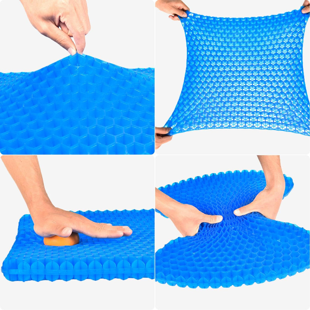❄️ 3D Honeycomb Gel Car Seat Cushion – Cooling & Comfortable Support