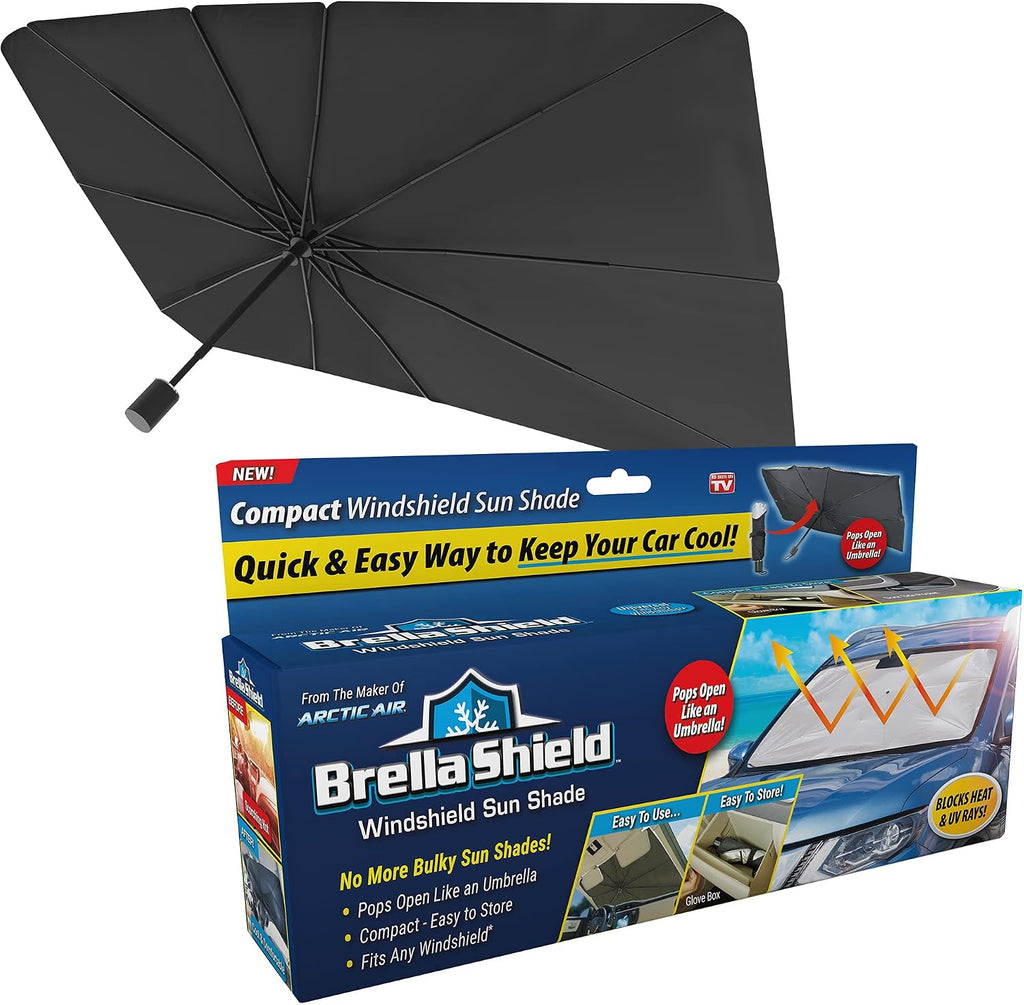 ☀️ BrellaShield Car Windshield Sunshade – Foldable UV Protection & Heat Blocker