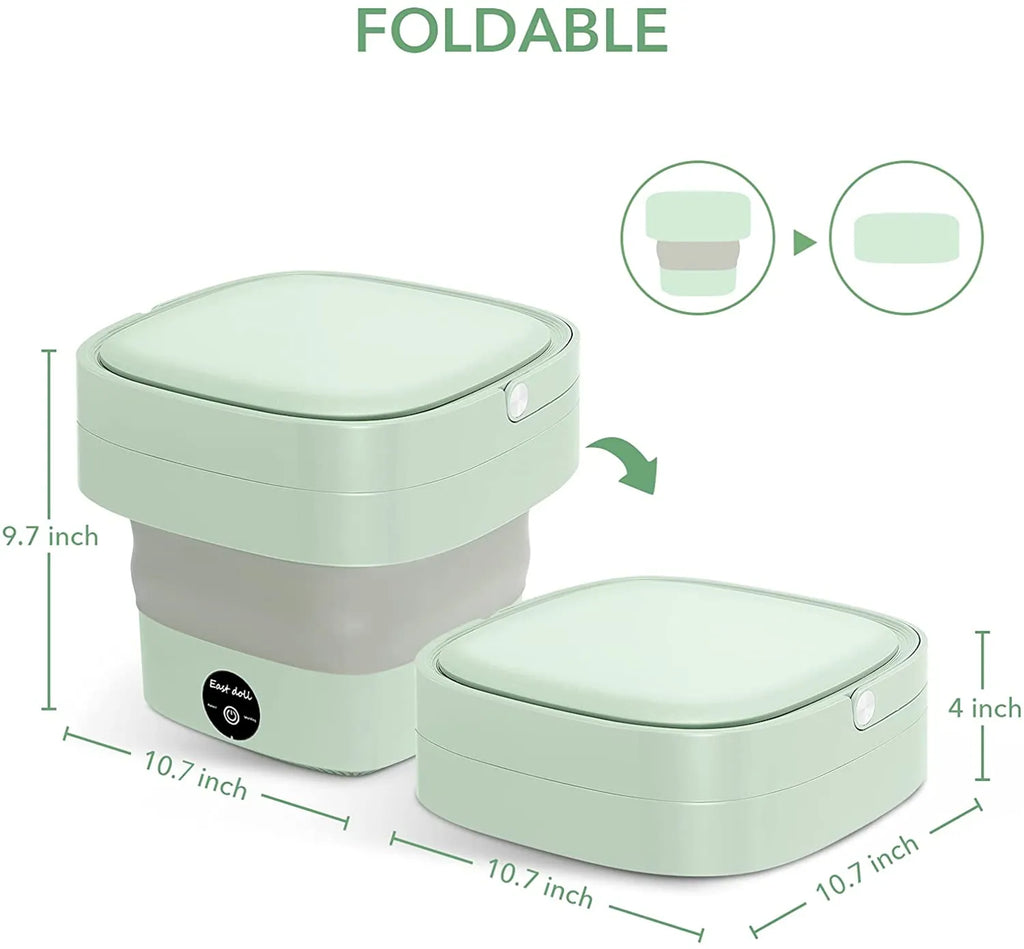Foldable Mini Laundry Machine – Compact Portable Washing Solution**
