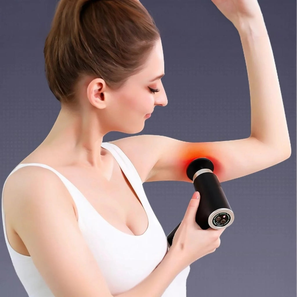 🔥 Muscle Massage Gun FH-820 – 4-Head Deep Percussion Massage