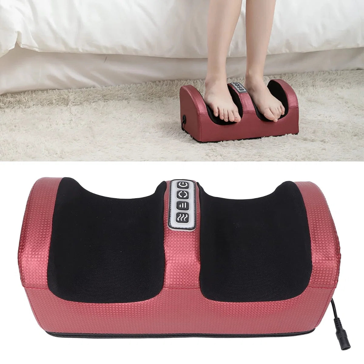 Electric Foot Massager – 3-in-1 Kneading, Vibration & Heat Therapy
