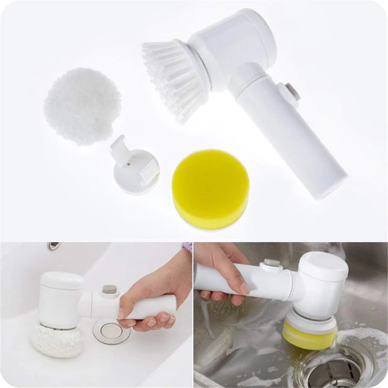 🧹 Cleaning Magic Electric Brush – 5-in-1 Cordless Multi-Surface Scrubber
