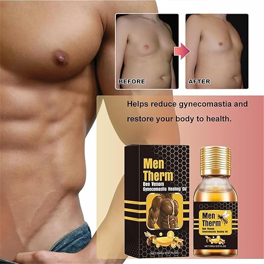 🔥 Men Therm Bee Venom Heating Oil – Chest Firming & Massage Care (15ml)