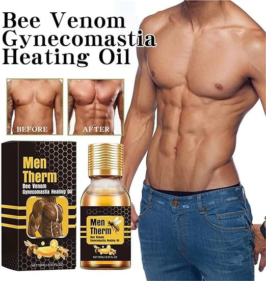 🔥 Men Therm Bee Venom Heating Oil – Chest Firming & Massage Care (15ml)