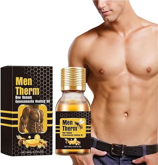 🔥 Men Therm Bee Venom Heating Oil – Chest Firming & Massage Care (15ml)