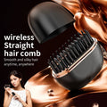 25W Cordless Heated Hair Straightening Comb – 3-Speed Tourmaline Ceramic Frizz Control Brush