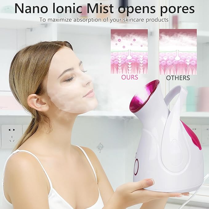 ✨ Nano Ionic Facial Steamer – Spa-Like Facial Care & Deep Hydration