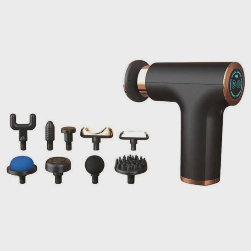 🔥 Muscle Massage Gun FH-820 – 4-Head Deep Percussion Massage