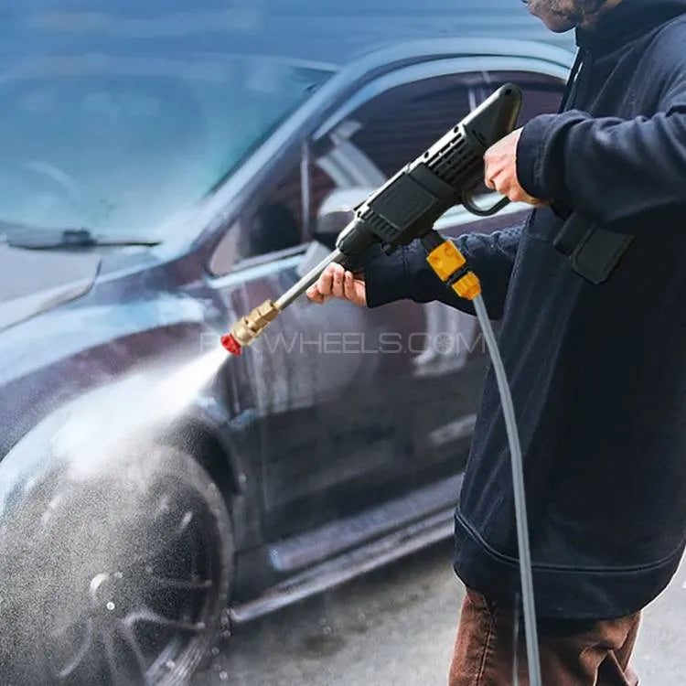 Rechargeable Cordless / Wireless Pressure Washer | Battery 48V & Charger With Microfiber Cloth | For Car, Bike, Solar Panel etc
